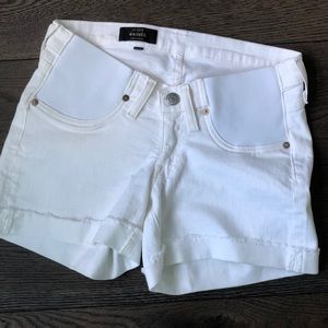 Maternity denim shorts